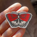 Red & Black Vintage Butterfly Sticker