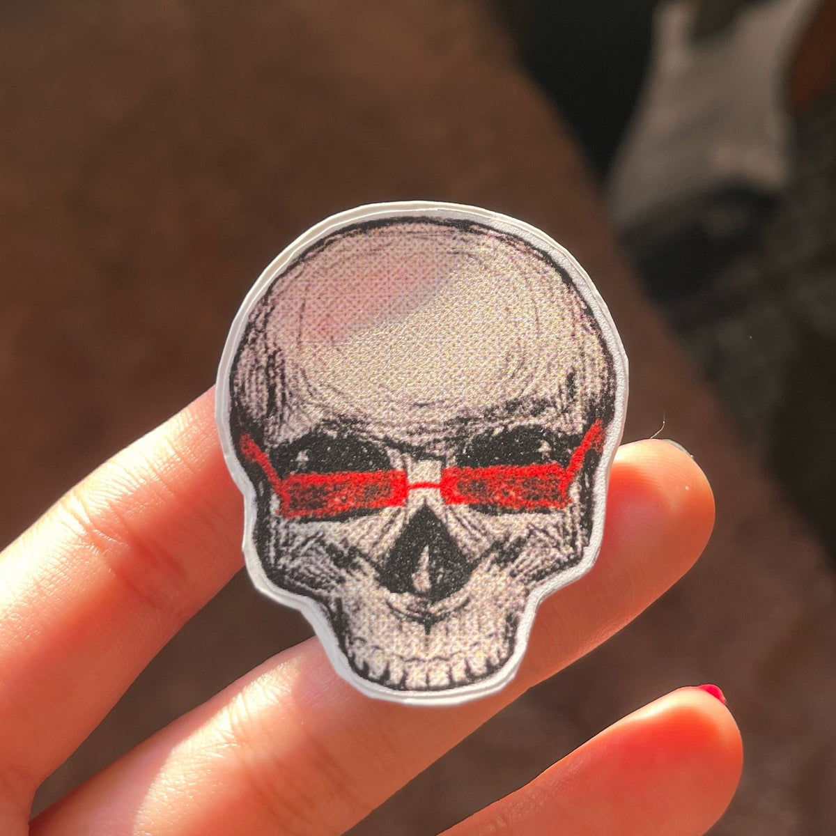 Skull with Red Sunglasses Sticker