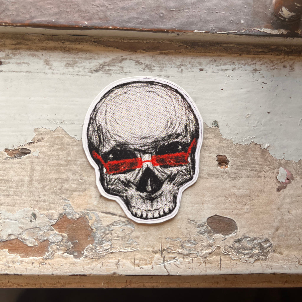 Skull with Red Sunglasses Sticker