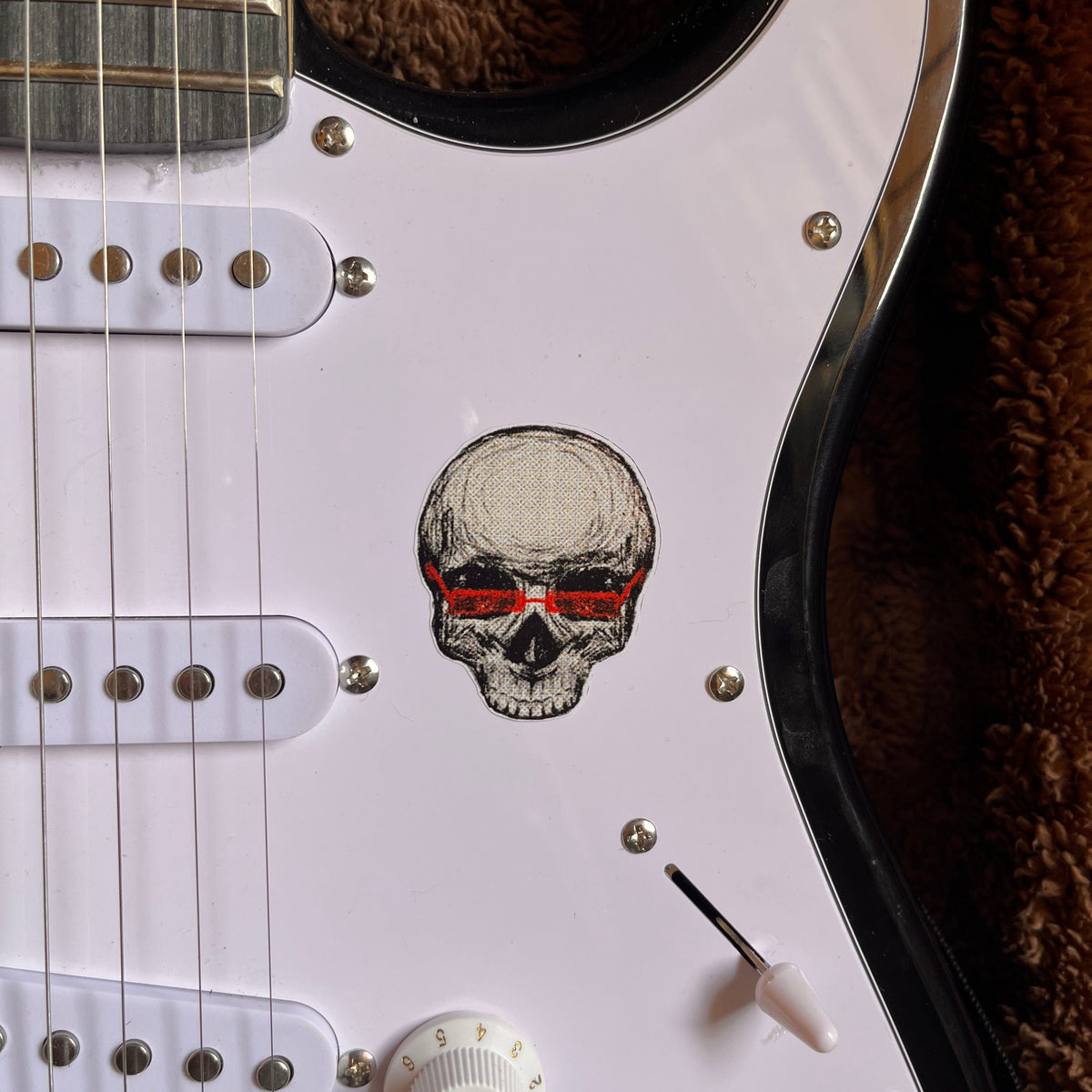 Skull with Red Sunglasses Sticker
