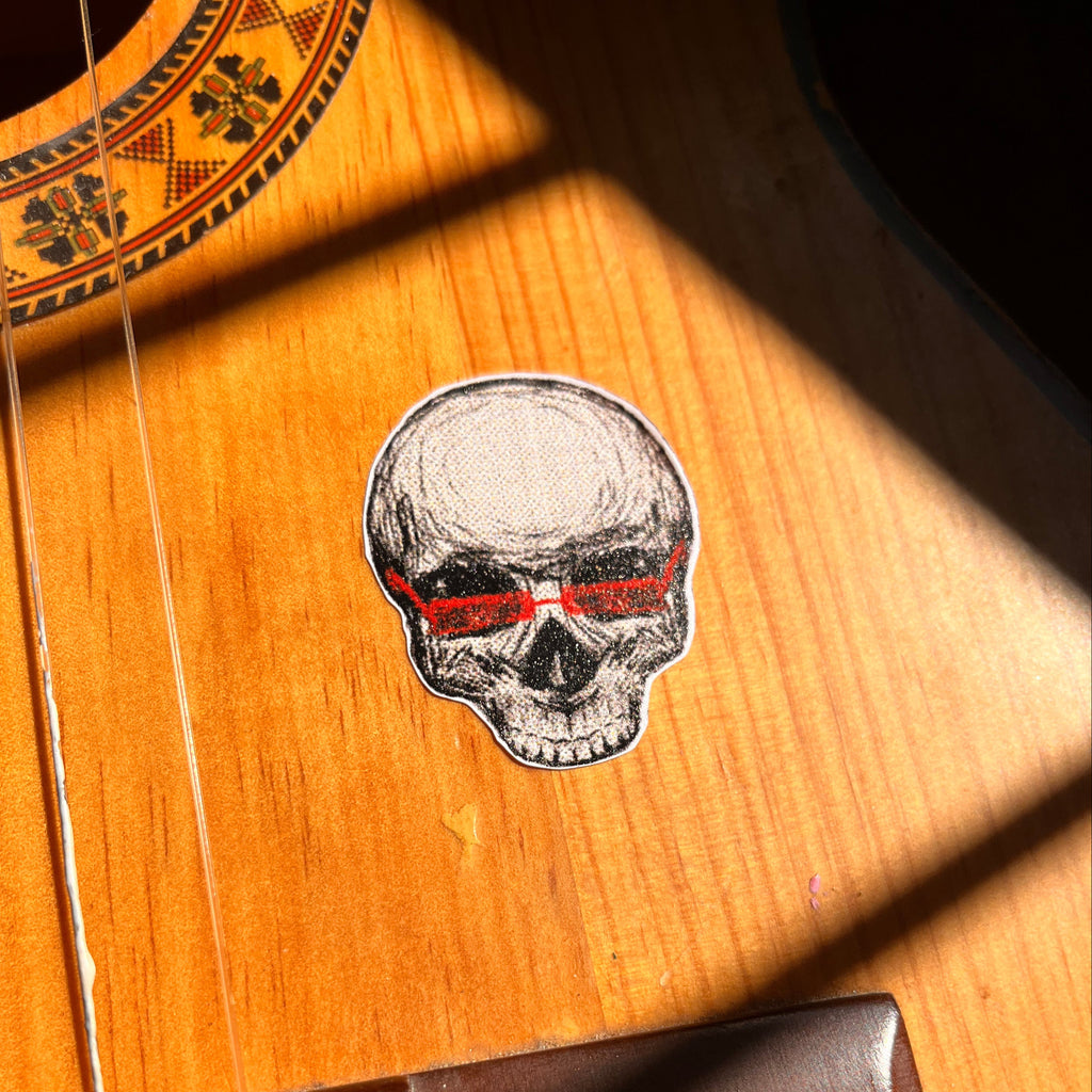 Skull with Red Sunglasses Sticker