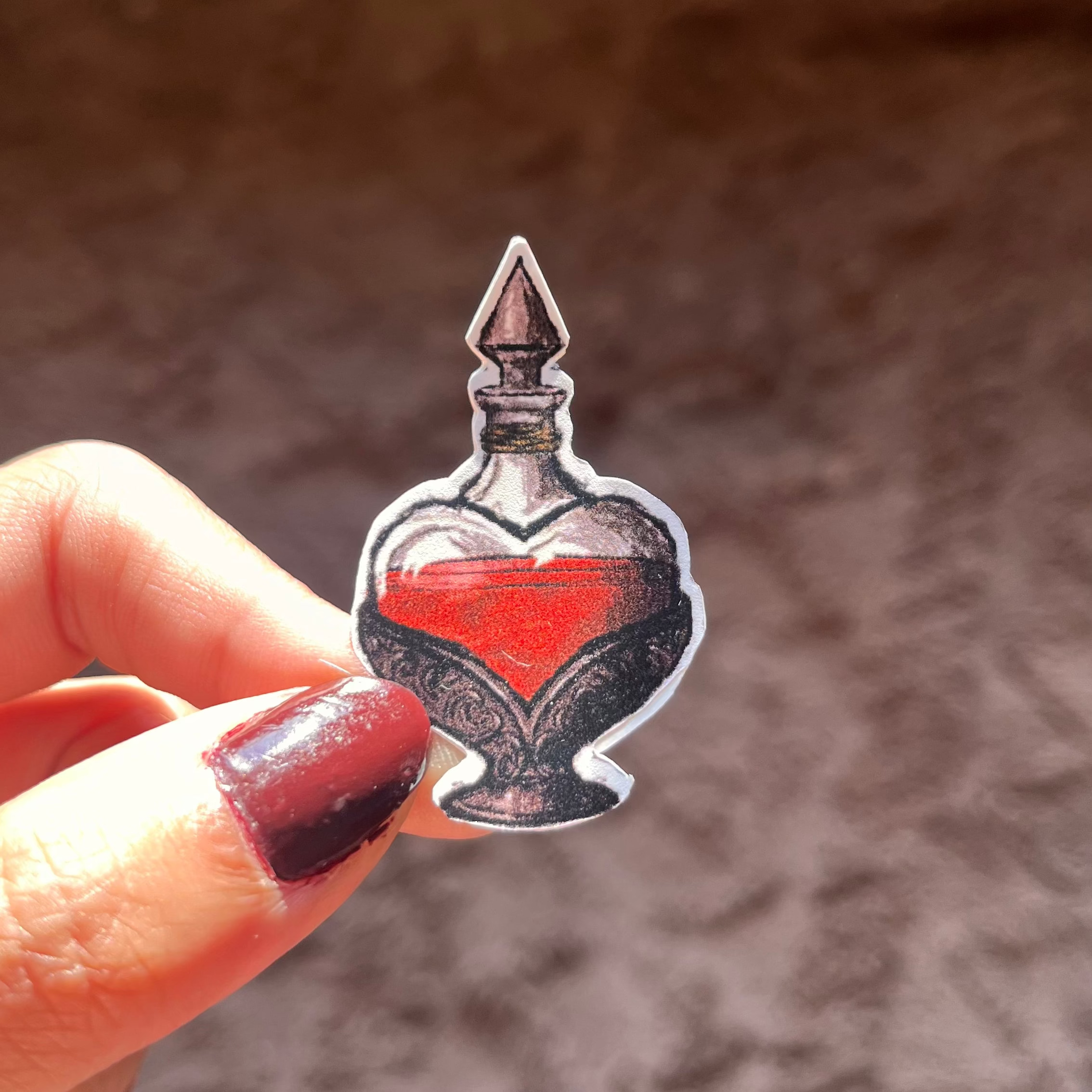 Vintage Apothecary Heart Potion Sticker
